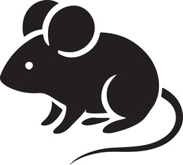 Mouse Vector Silhouette, Mouse Illustration, Mouse Art Hand Drawn Line Art