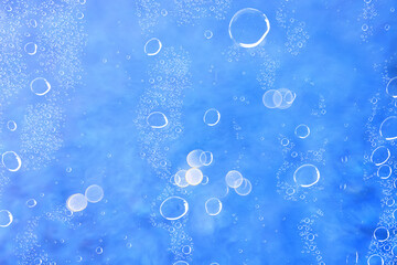 blue abstract background air bubbles water