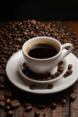 Obraz premium cup of coffee with beans