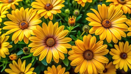 Yellow daisy blossoming in garden