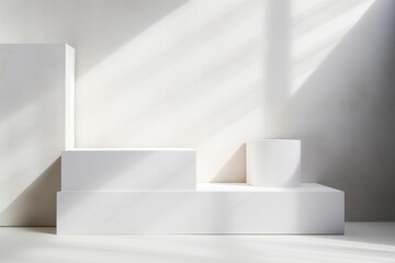 White geometric architecture wall simplicity.