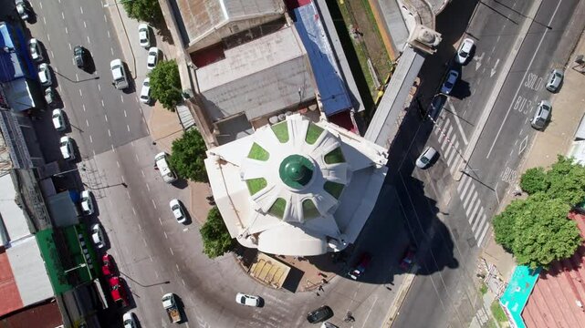 Top View of Dome Structure of Railway Terminal Station of La Plata, Buenos Aires