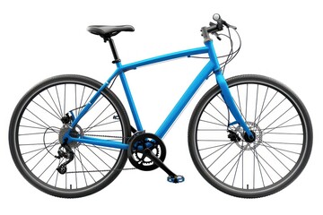 Obraz premium Blue modern bicycle bike transportation lightweight.