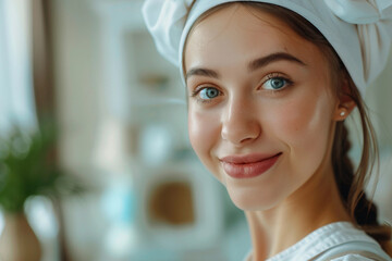 Portrait of beautiful woman maid created with generative AI