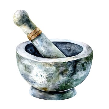 recommend clip art: Watercolor Illustration of a Mortar and Pestle.