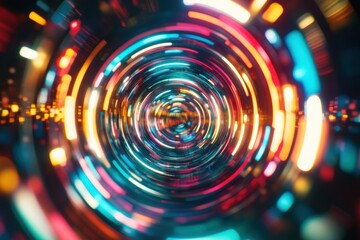 Obraz premium Vibrant Abstract Circular Motion Background