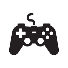 Creative Joystick Vector Silhouette Icon: Modern Game Controller Design for Video Game Branding, App Interfaces, and Digital Entertainment Projects