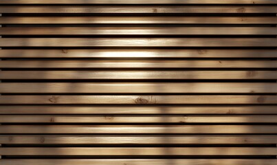 Obraz premium Wooden wall. Texture of wood panels. Pattern of slats with horizontal stripes. Modern interior fences and partitions used in architecture. Cladding from boards is a building material. 