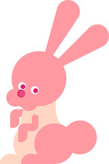 可愛くこちらを見ているうさぎのアイコン