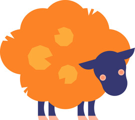 カラフルで可愛いヒツジのアイコン