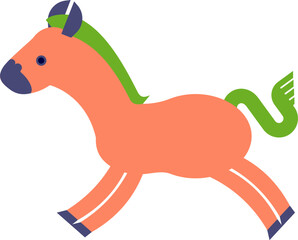 走っている可愛い馬のアイコン