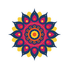 A traditional Diwali Rangoli pattern