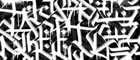 Calligraphy graffiti background. Vector graphic graffiti art with splatter, scribbles, tagging, and drips with brushed effect.
