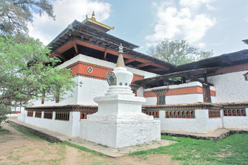 Fototapeta premium Kyichu Lhakhang Himalayan Buddhist temple situated in Lango Gewog of Paro Dzongkhag in Bhutan. 