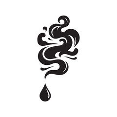 Abstract Smoke Shape for Logo Design: A Creative and Stylish Icon for Branding, Marketing, and Graphic Design Elements