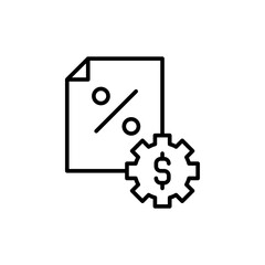 Tax outline icons, minimalist vector illustration ,simple transparent graphic element .Isolated on white background