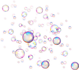 Soap Bubbles in Motion Photo Effect