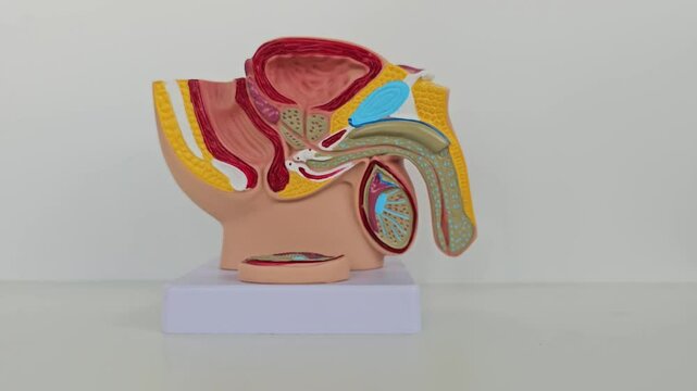 Internal organs mannequin on white background