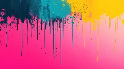 Fototapeta premium Abstract texture of dripping paint in bold, contrasting colors