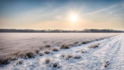 field with winter