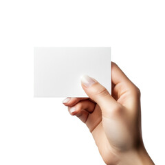 Obraz premium hand holding blank business card