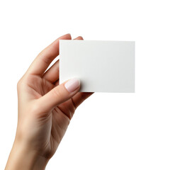 Obraz premium hand holding blank business card