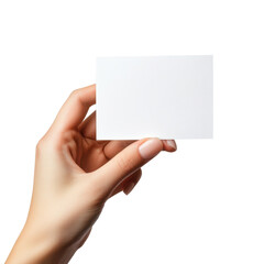 Obraz premium hand holding blank business card