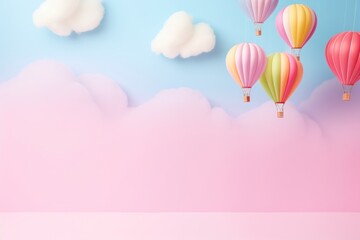 Balloons rainbow backgrounds aircraft.