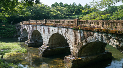 A well-preserved ancient bridge that attracts tourists