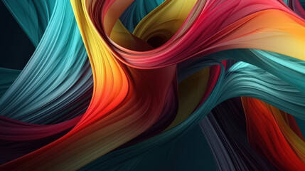 Fototapeta premium Rainbow colored abstract backdrop with organic lines and shapes