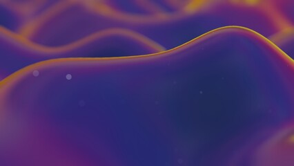 Abstract flowing waves in purple and yellow tones with starry accents..