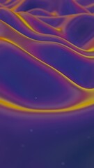Abstract flowing waves in purple and yellow tones with starry accents..