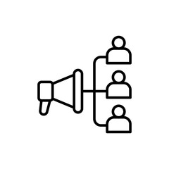 Referral program outline icons, minimalist vector illustration ,simple transparent graphic element .Isolated on white background