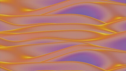 Abstract flowing waves with purple and orange gradient tones