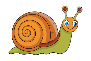 A cute snail  vector illustration
