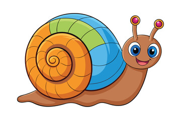 A cute snail  vector illustration