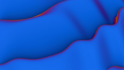 Abstract wavy pattern with smooth blue tones and subtle red accents..
