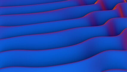 Abstract wavy pattern with smooth blue tones and subtle red accents..