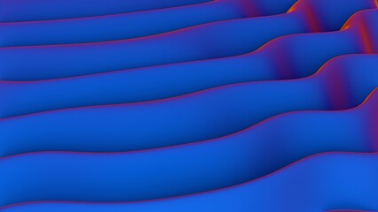 Obraz premium Abstract wavy pattern with smooth blue tones and subtle red accents..