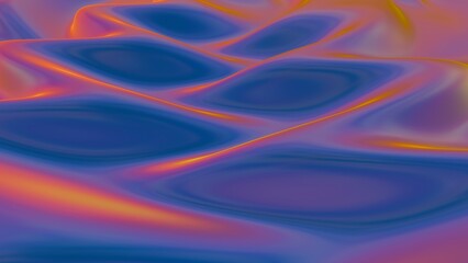 Obraz premium Abstract smooth gradient waves with glowing orange and purple tones..
