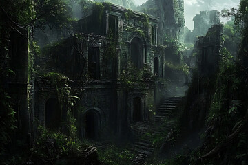 old castle in the forest