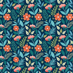 Simple floral patterns for textiles and wallpapers