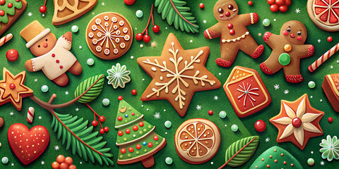 christmas gingerbread cookies and gingerbread