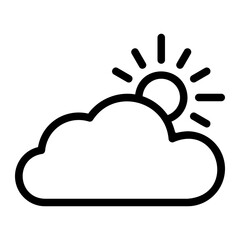 cloudy line icon