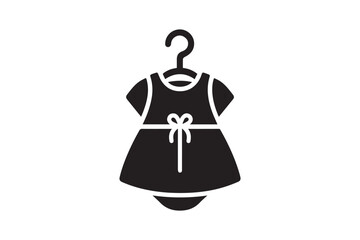 child dress babydoll dress vector silhouette isolated in white background