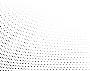 Abstract halftone wave dotted background. Futuristic twisted grunge pattern, dot, circles. Vector modern optical pop art texture for posters, business cards, cover, labels mock-up, stickers layout