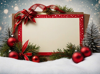 Merry Christmas and Happy New Year background, with Christmas elements.