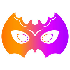 Illustration of Scary Halloween Mask for Celebration. Isolated Vector in Colorful Design