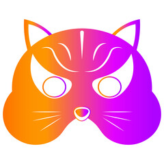 Illustration of Scary Halloween Mask for Celebration. Isolated Vector in Colorful Design