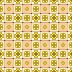 seamless pattern with yellow flowers